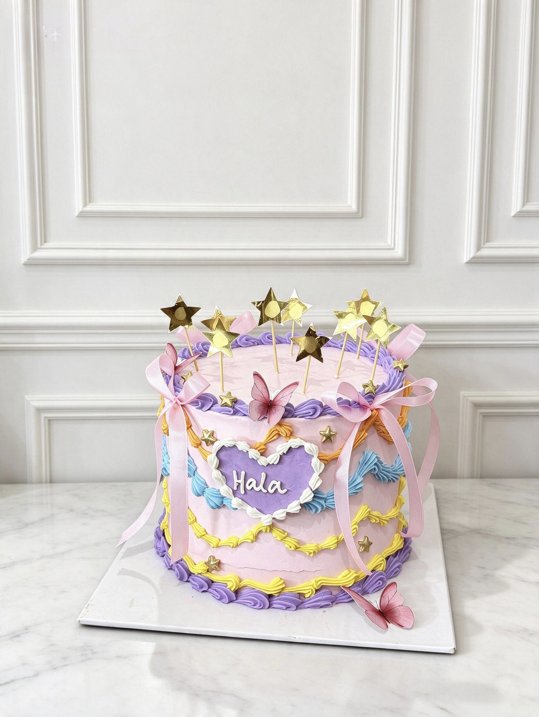 Rainbow bloom cake from Saaaaiscakes Karachi
